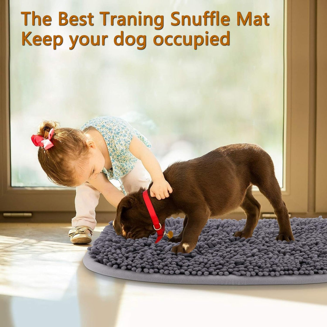 Rundik Snuffle Mat for Dogs, 17'' x 21'' Dog Sniffing Interactive