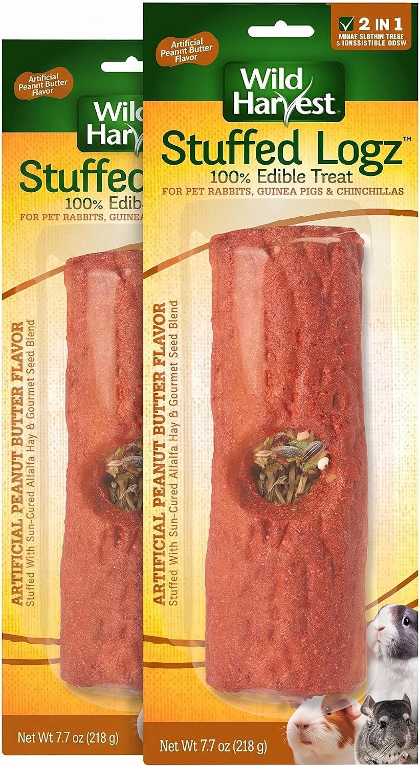 Wild Harvest Stuffed Logz Peanut Butter Small Animal Treat