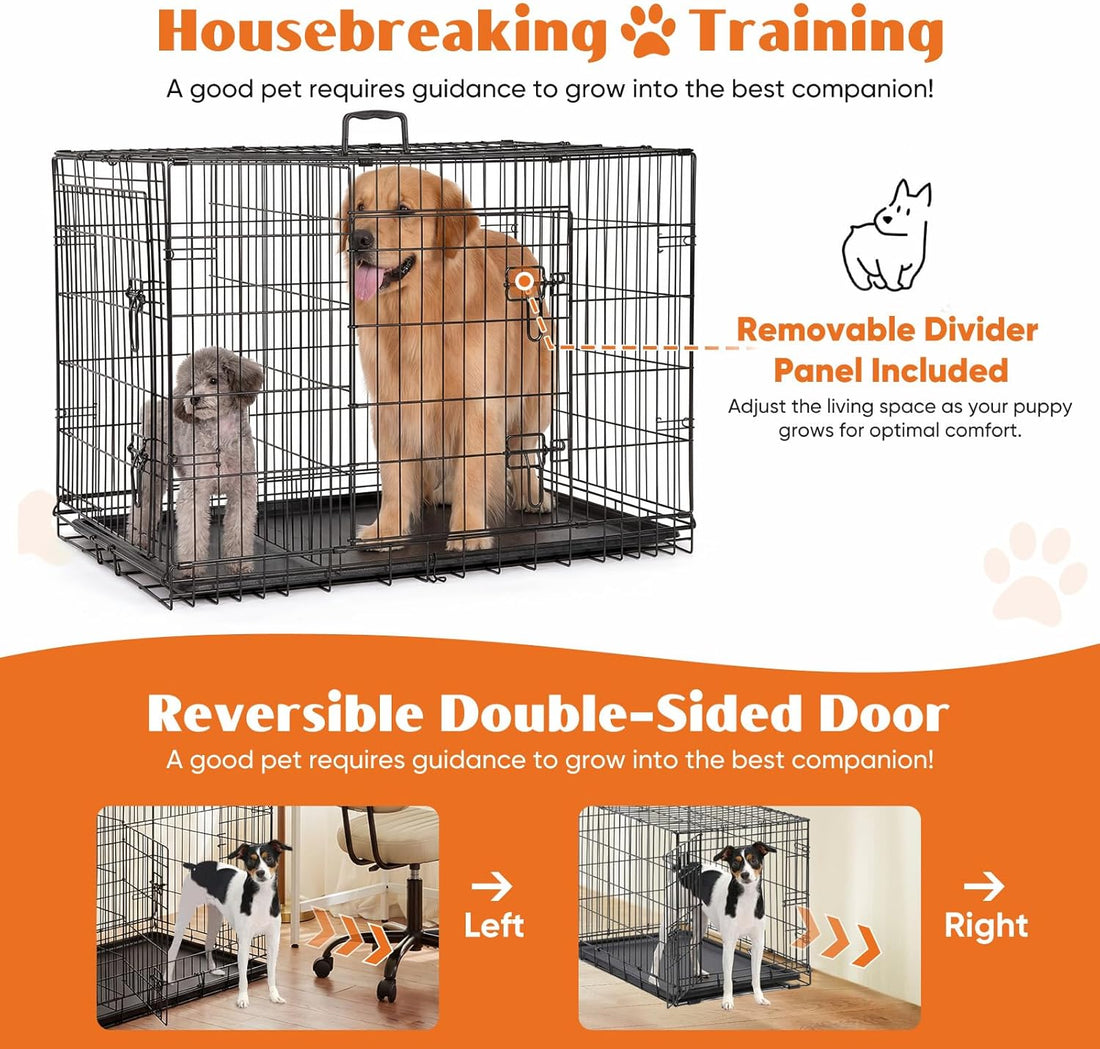 Sweetcrispy 36 Inch Dog Crate, Medium Dog Cage