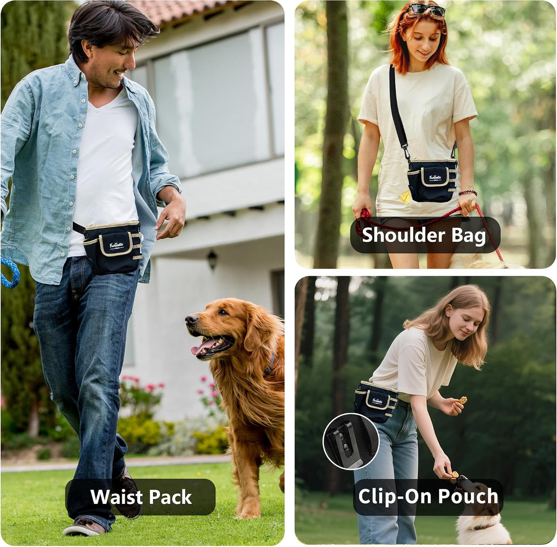 Dog Treat Pouch with Magnetic Closure for Pet Training