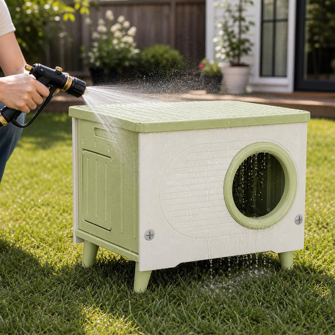 Outdoor Cat House, Extra Large Insulated Feral Cat Shelter