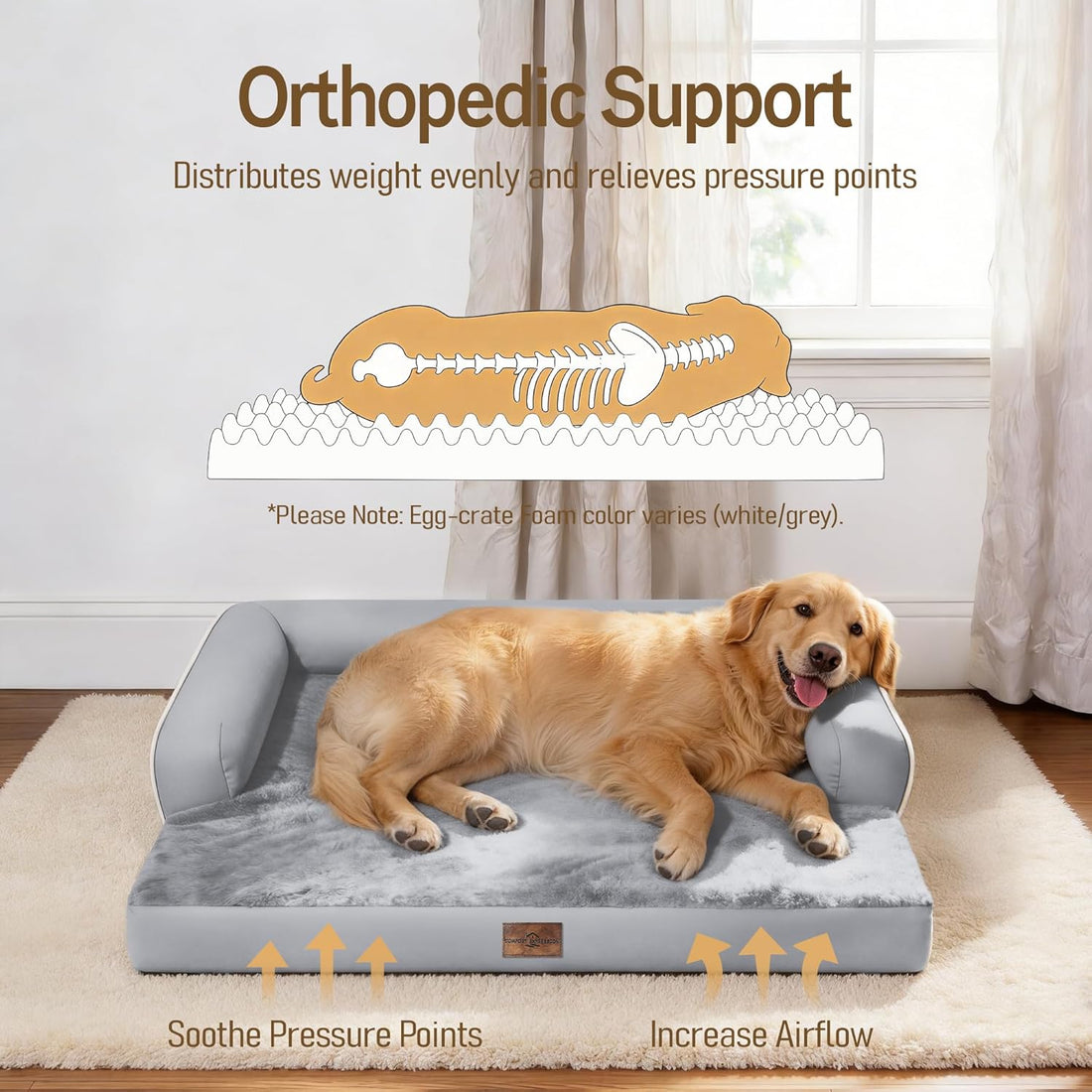 Comfort Expression Orthopedic XL Dog Bed for Large and Extra Large