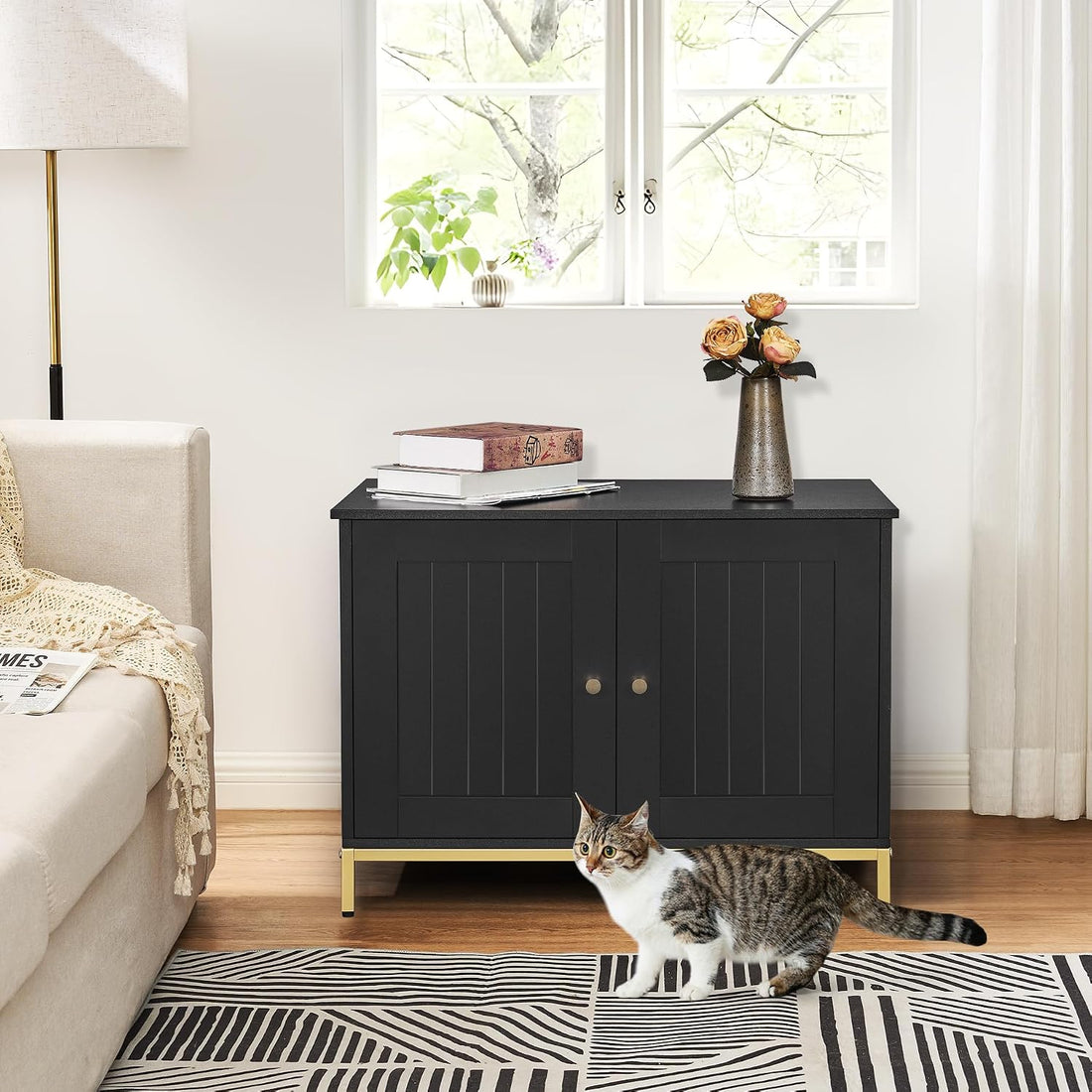 Homhedy Cat Litter Box Enclosure