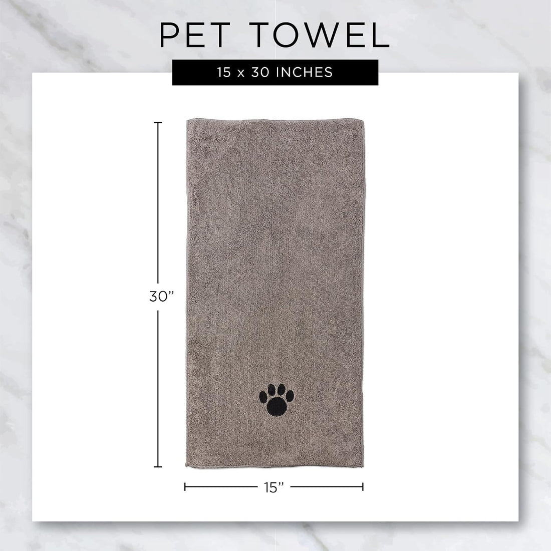 Bone Dry Pet Grooming, Embroidered Microfiber Towel Drying Collection