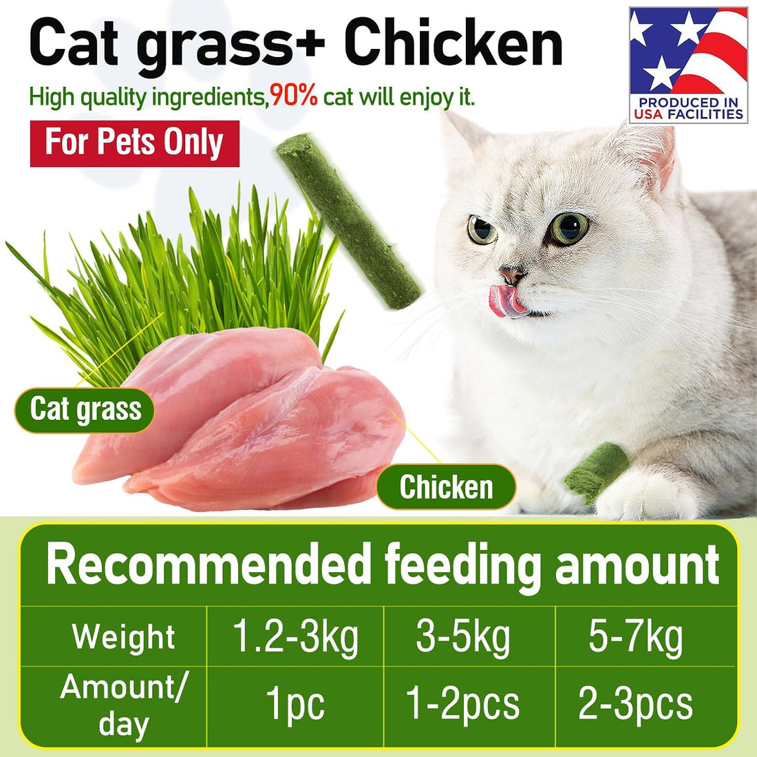 Freezed Drying Cat Grass Stick