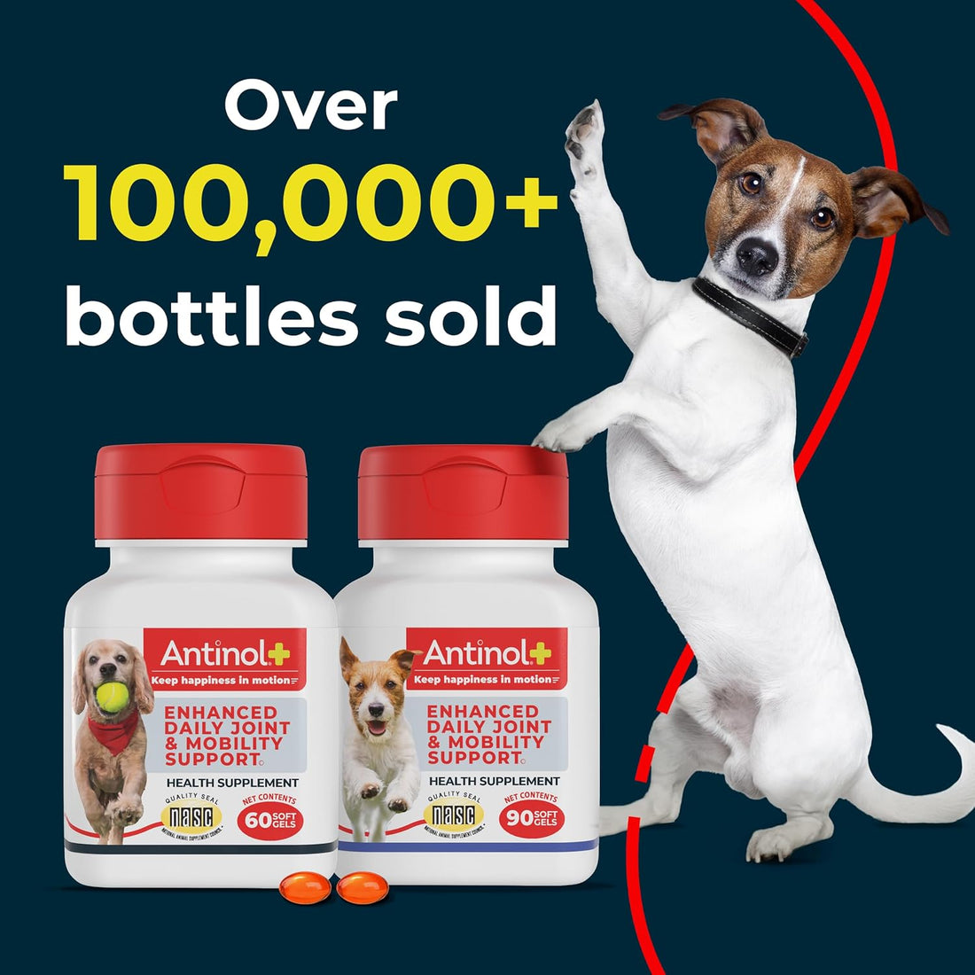 Antinol Plus Mobility Hip & Joint Supplement for Dogs, 120 Soft Gels