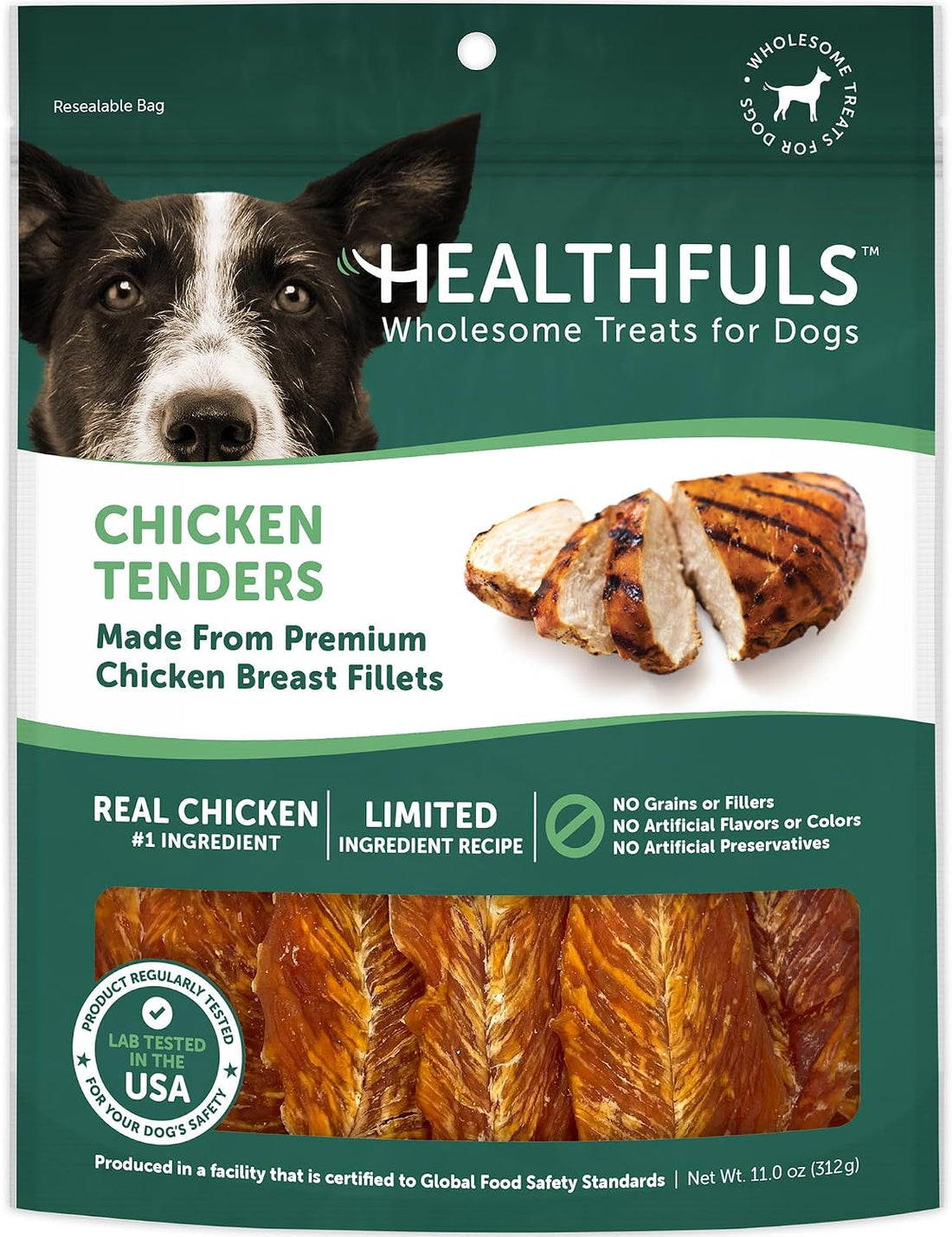 HEALTHFULS Chicken Tenders Dog Treats with Glucosamine & Chondroitin