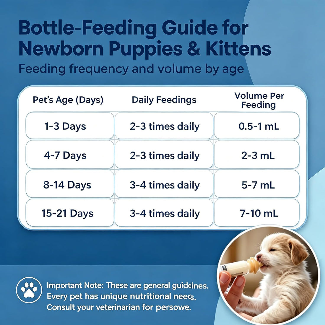 Pet Feeding Kit for Newborn Kitten and Puppy, 14Pcs