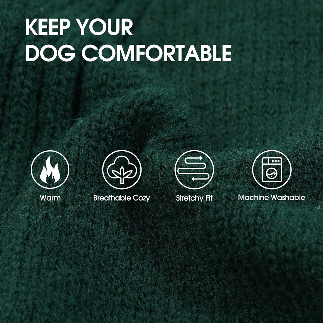 IECOii XXL Dog Sweater,Thermal Knit Big Dog Sweater Christmas,Pet