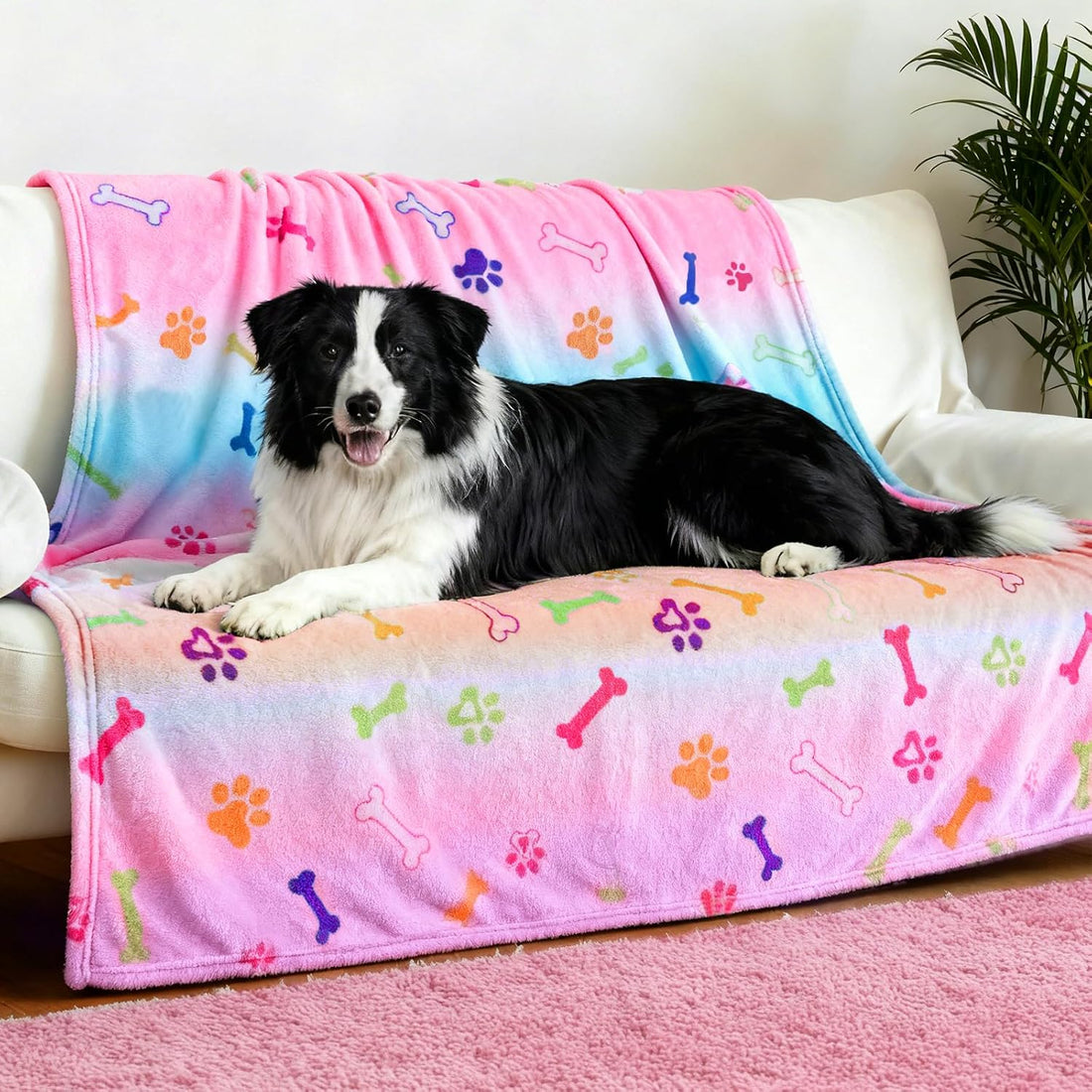 Rezutan Upgraded Flannel Blankets for Large Dogs & Cats