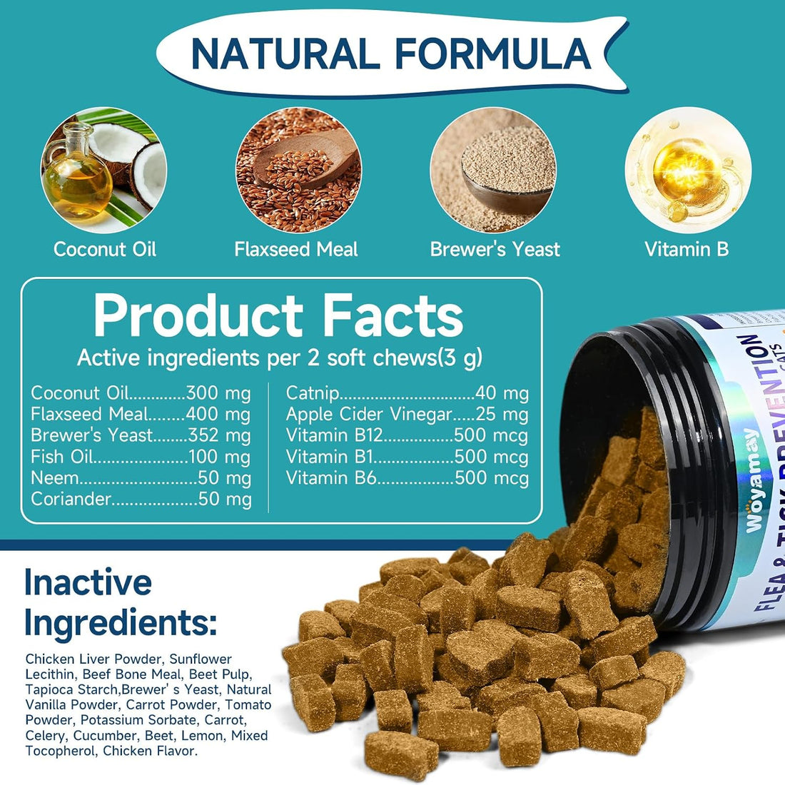 Woyamay Flea Treatment for Cats