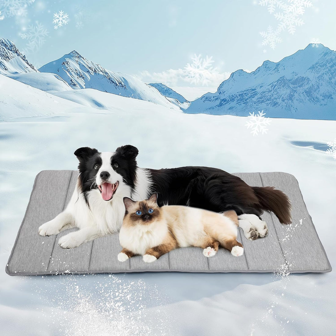 Dog Cooling Mat for Large Dogs, 35"x23" Memory Foam Pet Pad