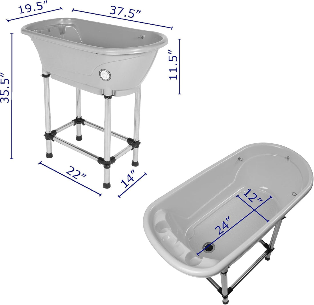 Flying Pig™ Pet Dog Cat Portable Bath Tub (Blue, 37.5"x19.5"x35.5")