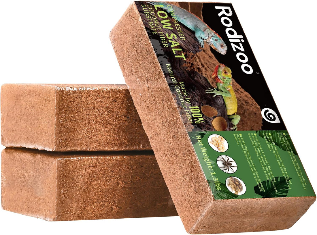 Natural Coconut Fiber Substrate 5 Pack Coco Soil Brick Reptile