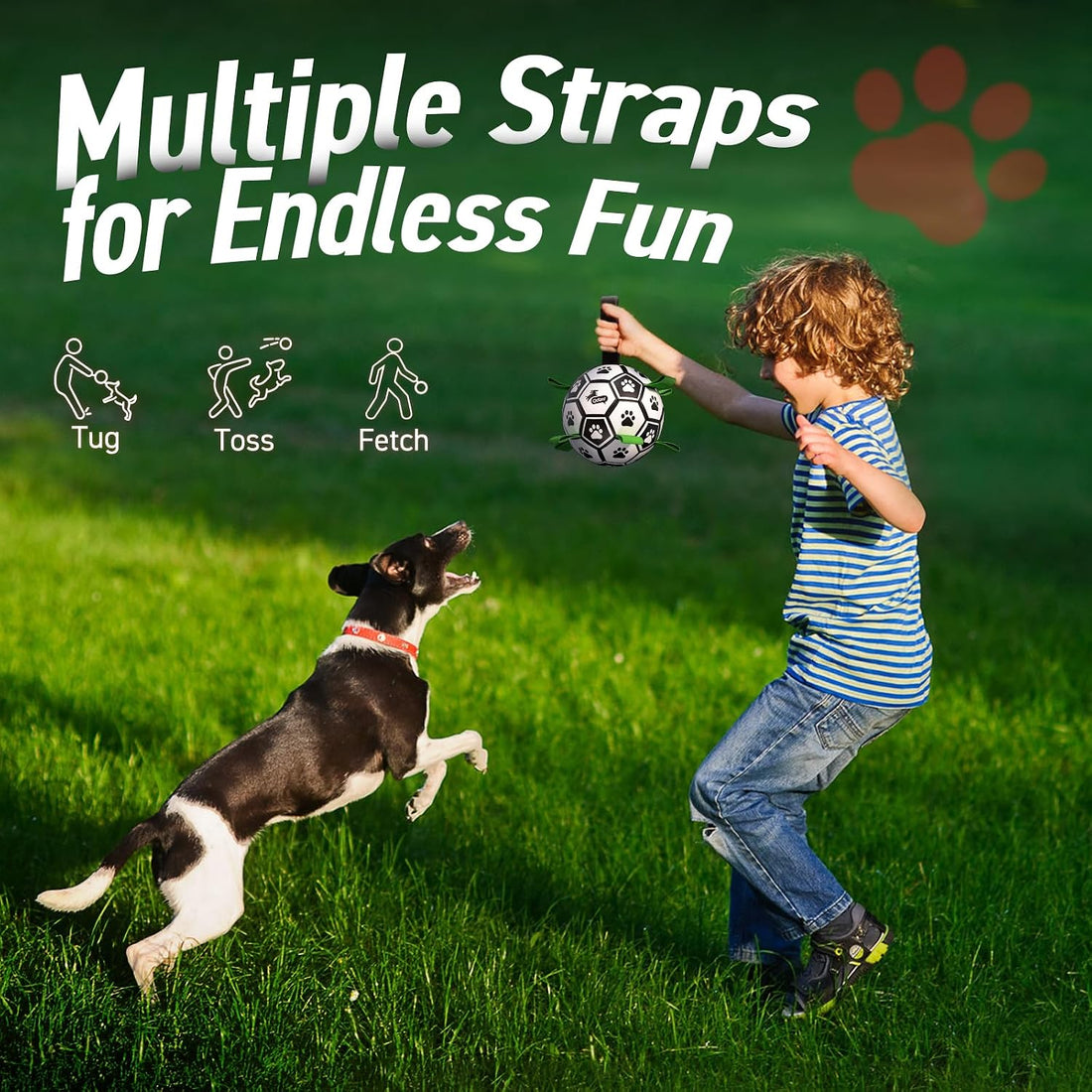 QDAN 6 Inch Dog Toys, Durable Floatable Dog Balls for Tug, Fetch