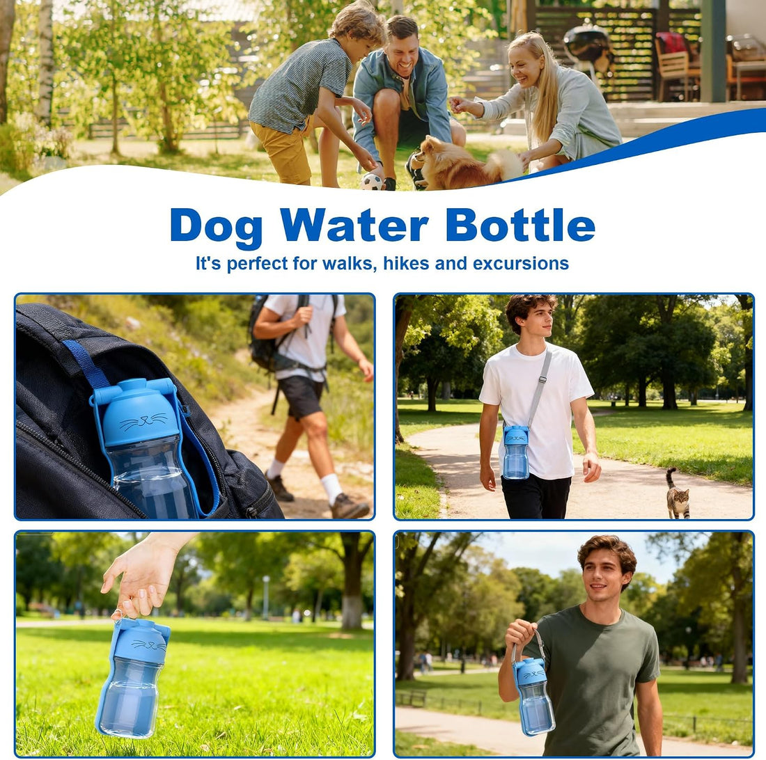 Dog Water Bottle, Portable Leak-Proof Water Dispenser with Drinking