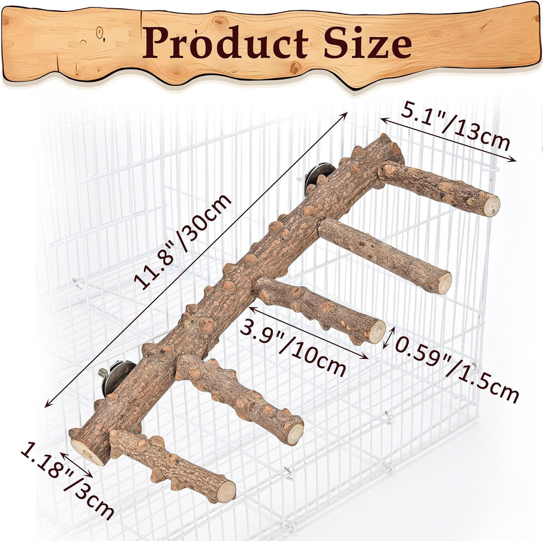 Mogoko Bird Ladder Perch for Cage