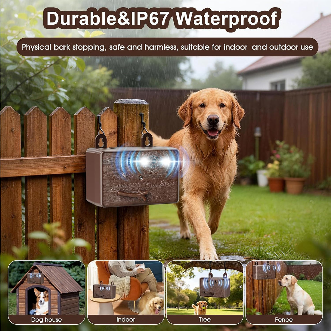 2-Pack Dog Bark Deterrent Devices, Anti Barking Device for Dogs