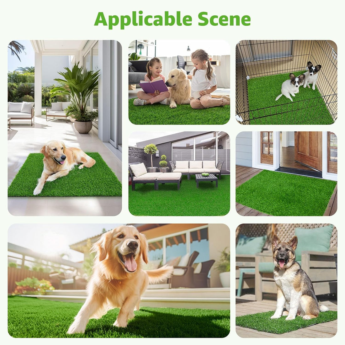 Grass Pee Pads for Dogs Potty 20"x 25", 2 Pack Artificial Grass Patch