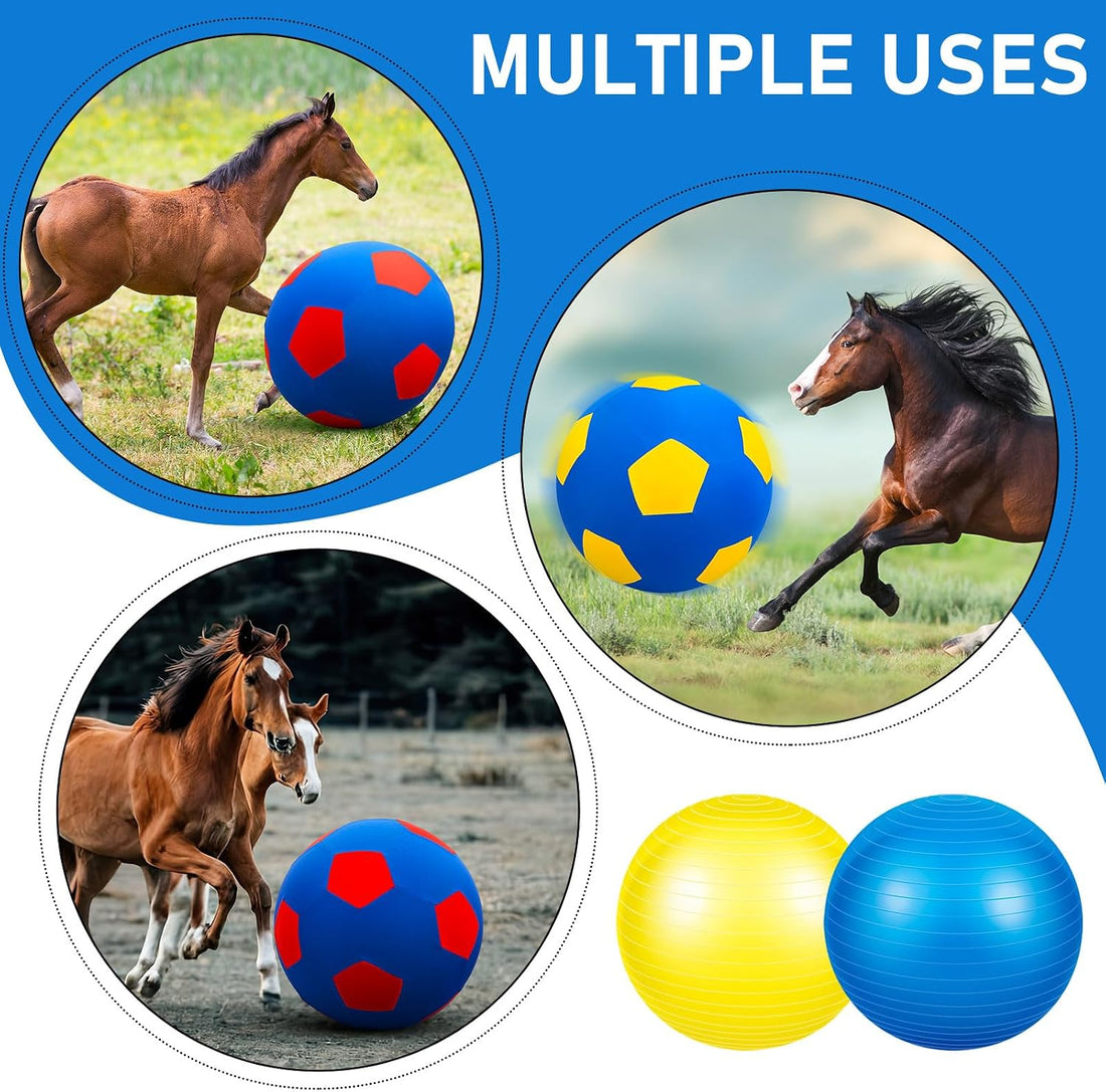 2 Set Giant 40" Herding Ball for Horses with Covers