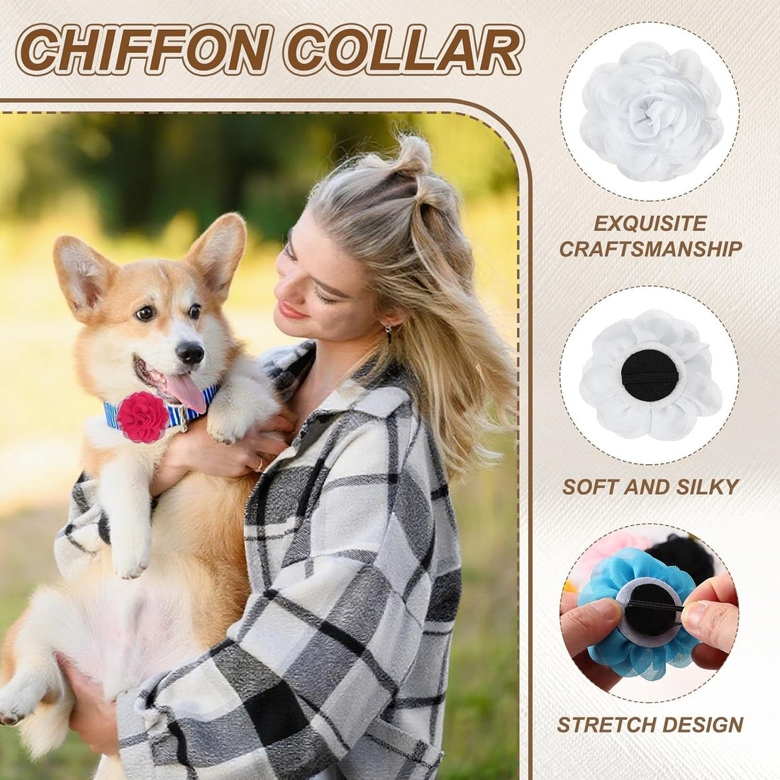 Dog Collar Flowers Pet Flower Charms
