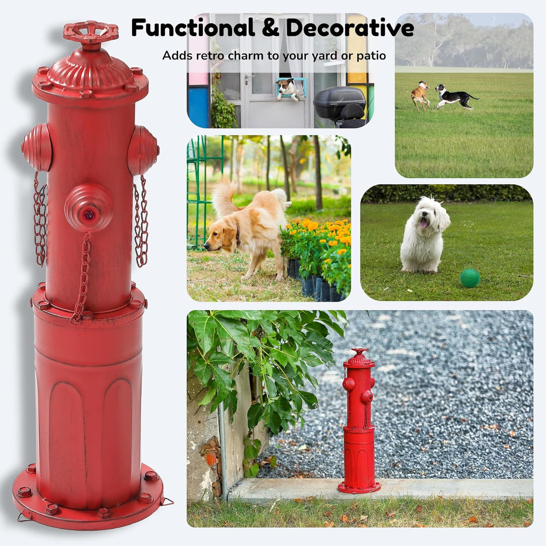 Fire Hydrant for Dogs to Pee On 22.5" Dog Fire Hydrant Pee Post
