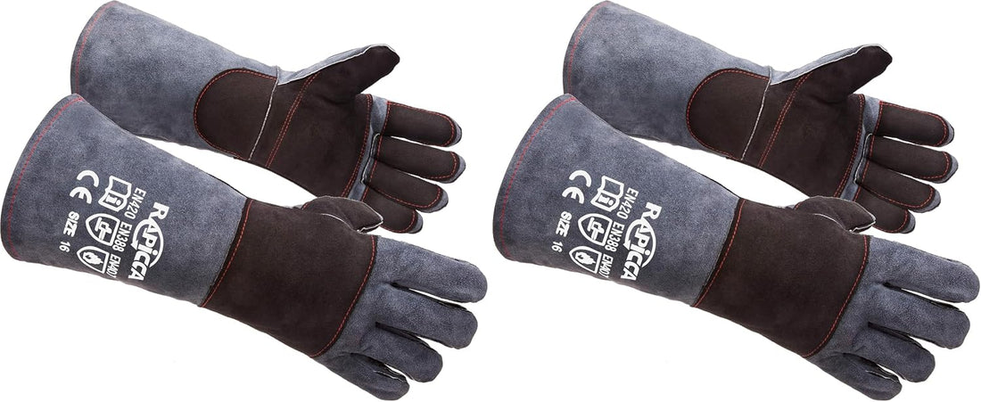 RAPICCA Animal Handling Gloves, Bite Proof Double Leather