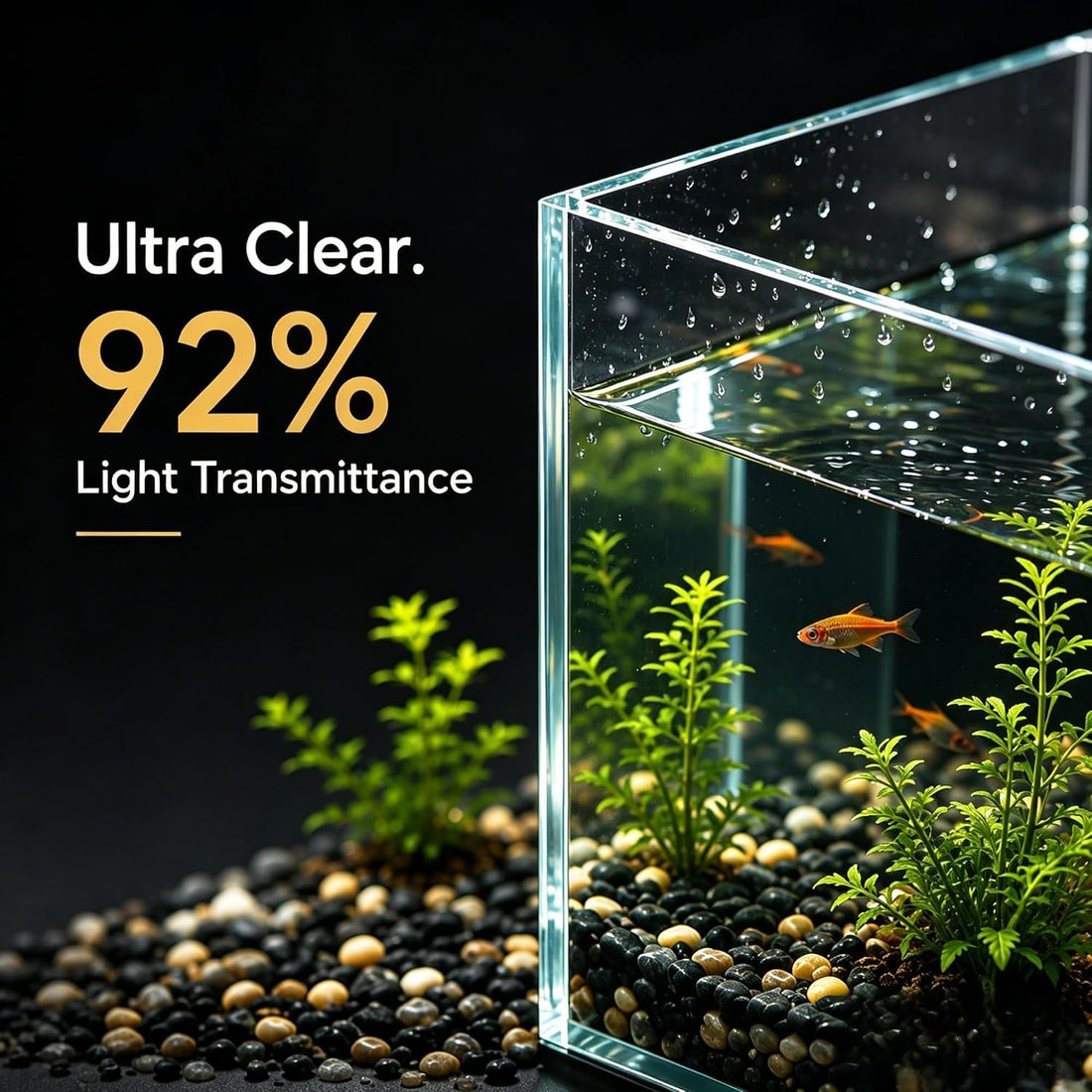 2 Gallon Small Fish Tank with Light and Filter Desktop Aquarium