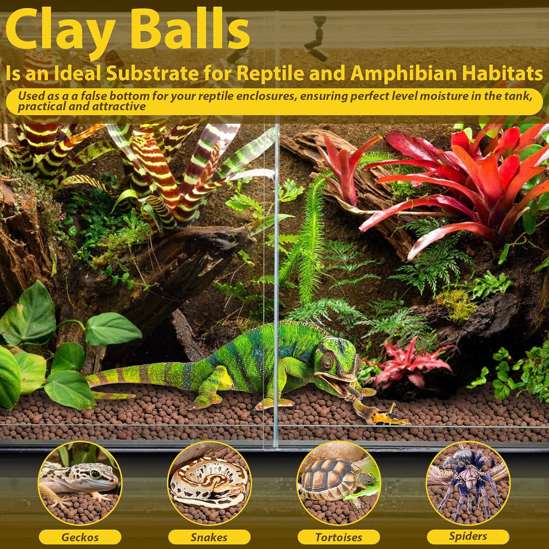 Legigo 10 LB Organic Expanded Clay Balls Terrarium Substrate