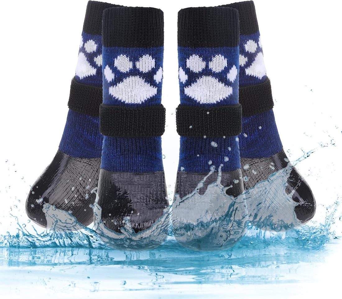 KOOLTAIL Non Slip Dog Socks to Prevent Licking Paws for Hardwood