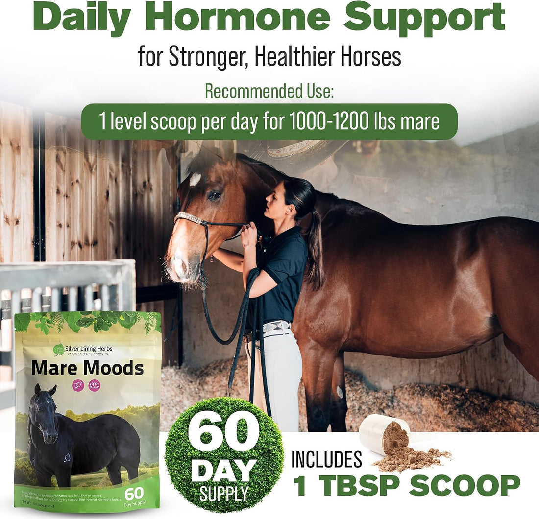 Silver Lining Herbs Mare Moods Calming Supplements for Horses - 1 lb