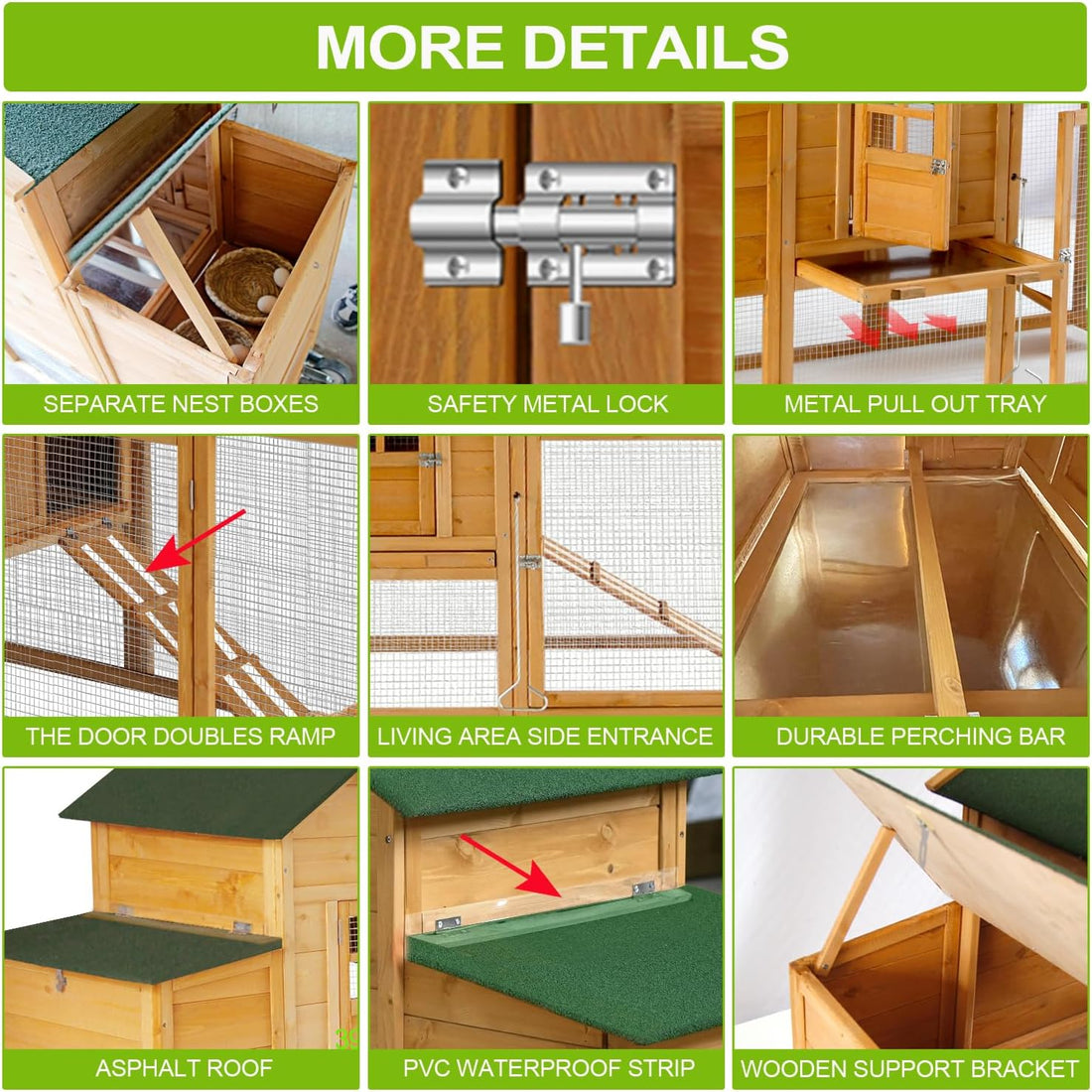 Chicken Coops for 1-2 Chickens with Wheels