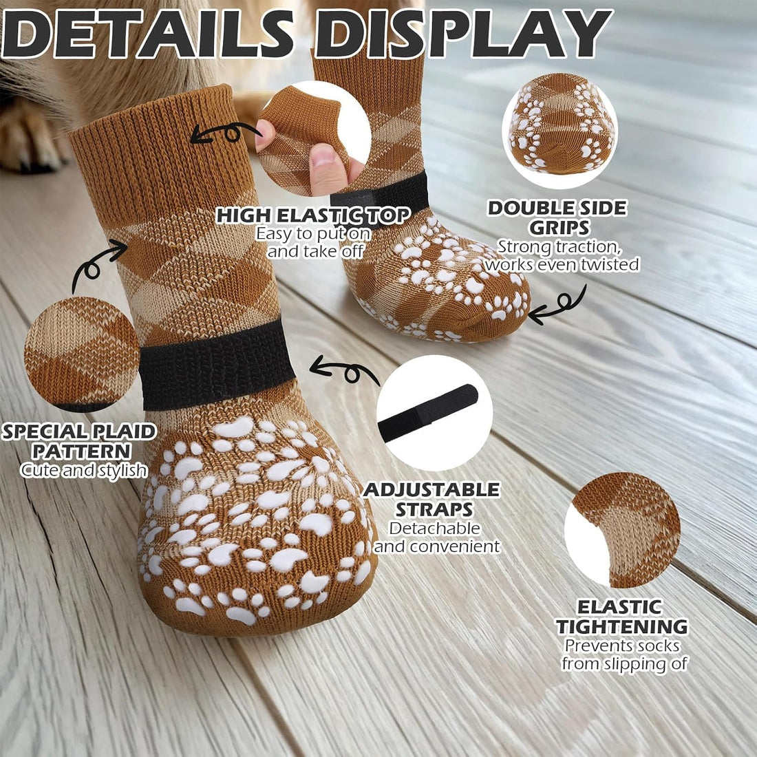 EXPAWLORER Dog Socks for Hot Pavement Summer to Prevent Licking Paws
