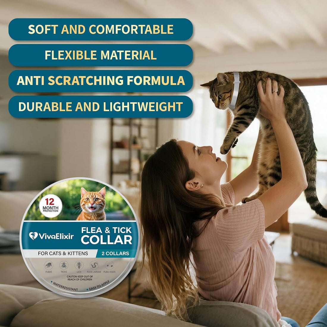 Flea and Tick Collar for Cat – 8-Month Protection