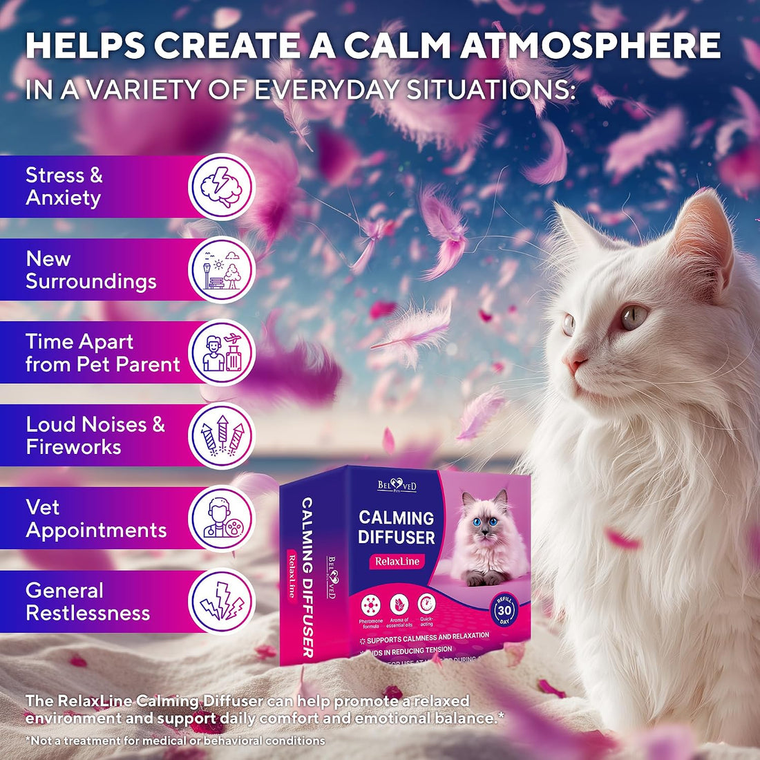 Beloved Pets Cat Calming Diffuser & Pet Anti Anxiety Products