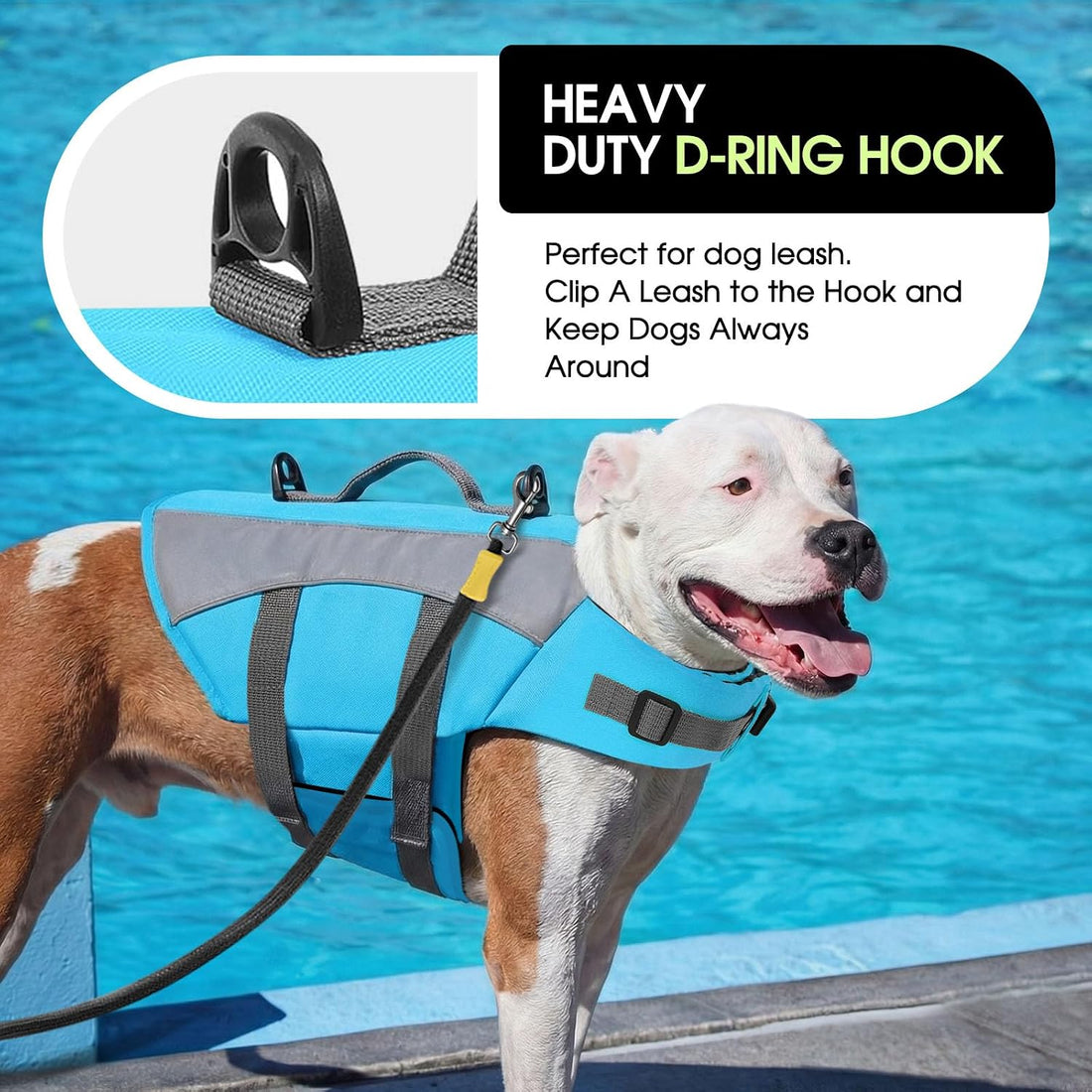 Dog Life Jacket, High Flotation Small Dog Life Vest for Swimming
