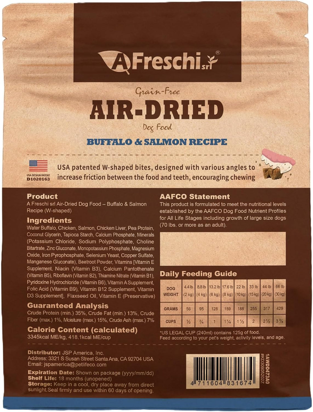 A Freschi srl® Air-Dried Dog Food Recipe, 1 lb