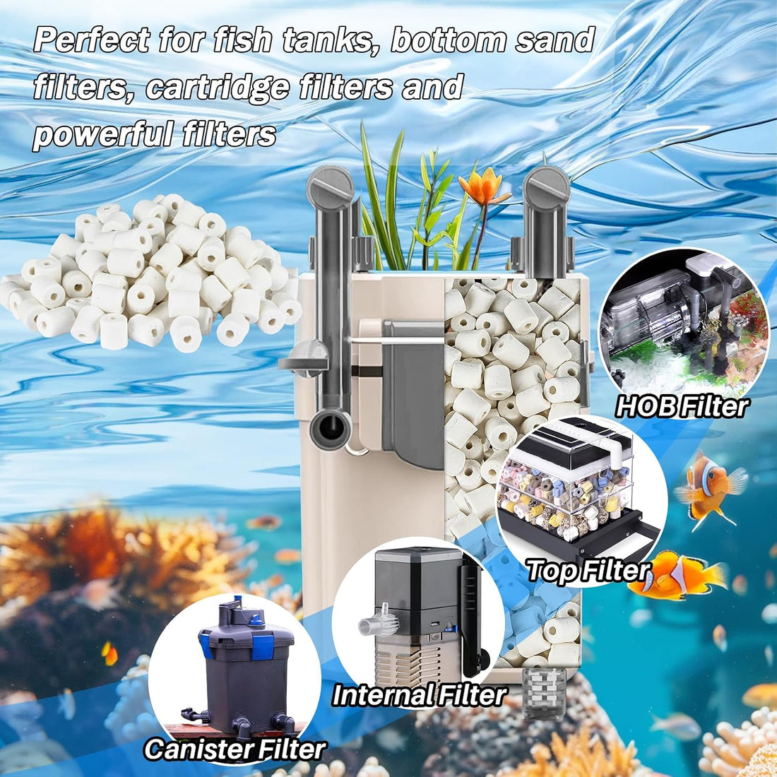 Sukh Ceramic Rings for Aquarium Filter