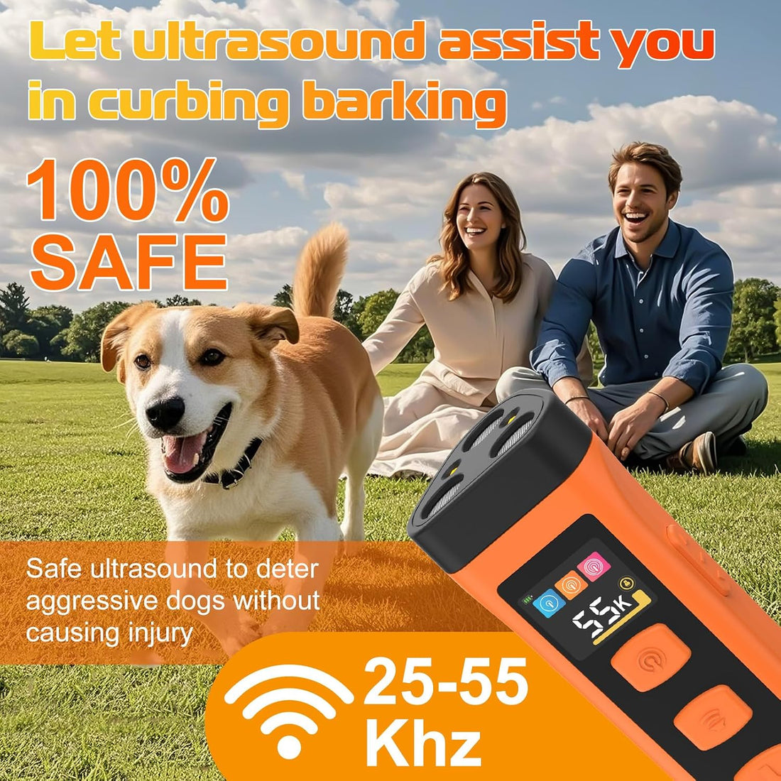 Dog Bark Deterrent Device, 3X Ultrasonic Dog Trainer