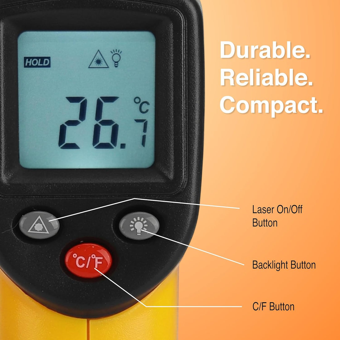 Digital Infrared Thermometer Gun for Reptiles with Red Dot Pointer