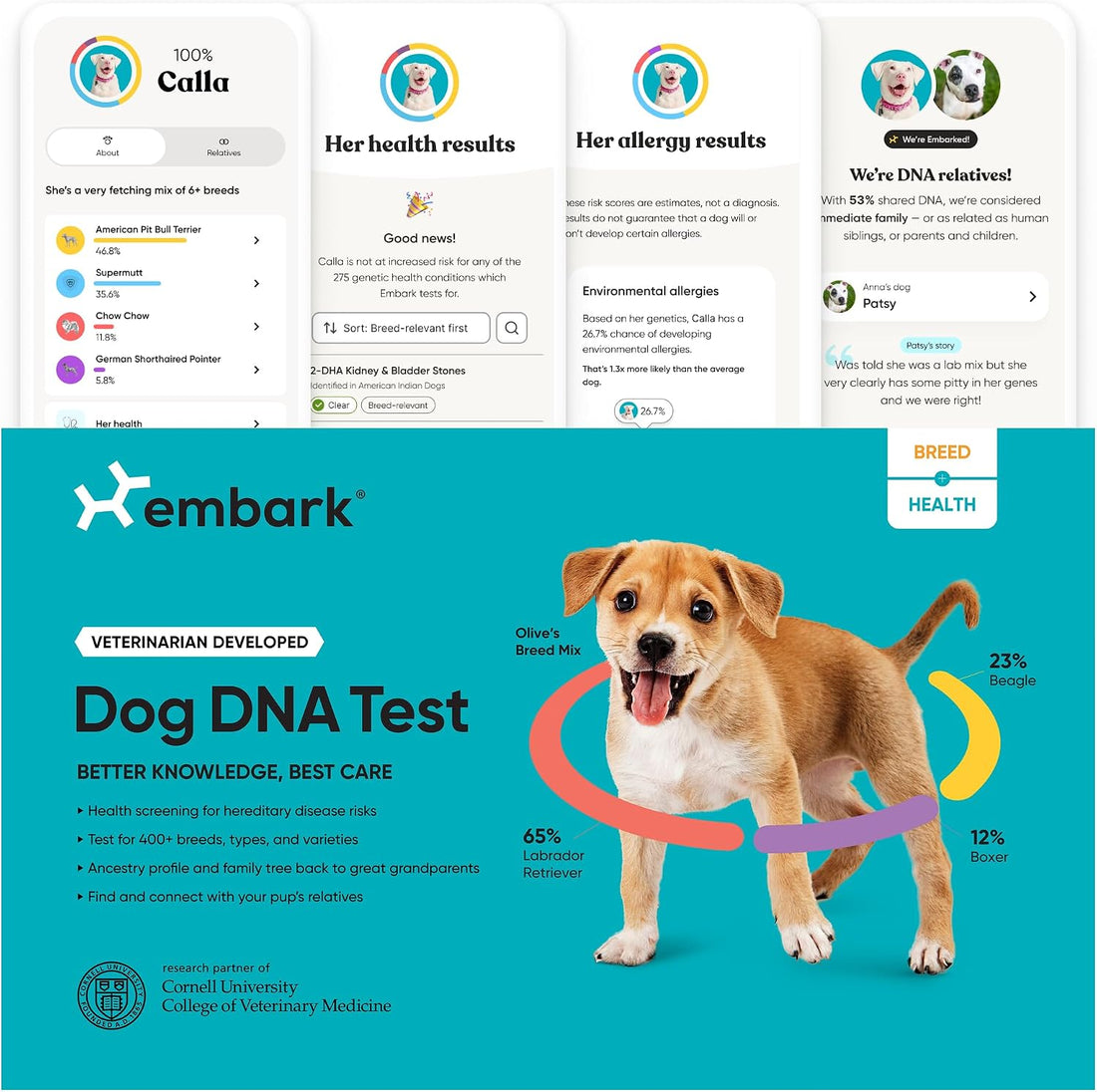 Embark Breed & Health Dog DNA Test - 400+ Breeds