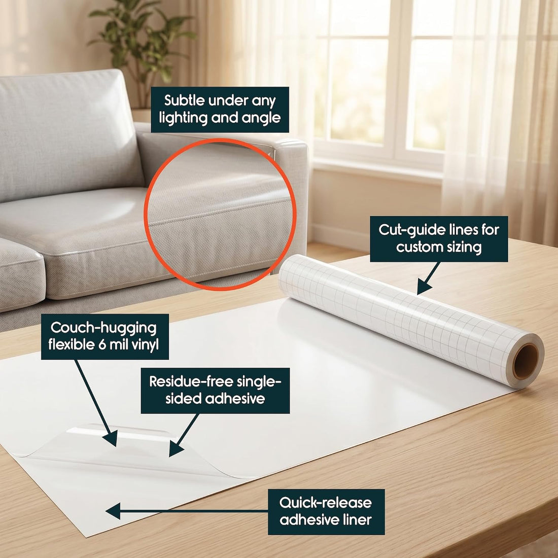 FixZilla Anti Cat Scratch Furniture Protector for Couches