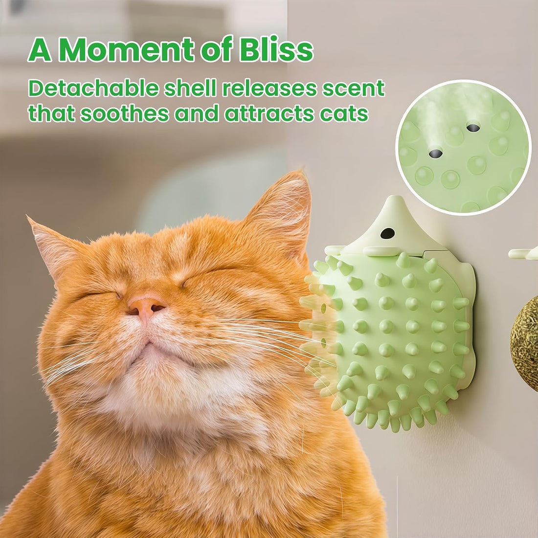Catnip Toys with 6 Refill Catnip Balls & 3 Massage Shells