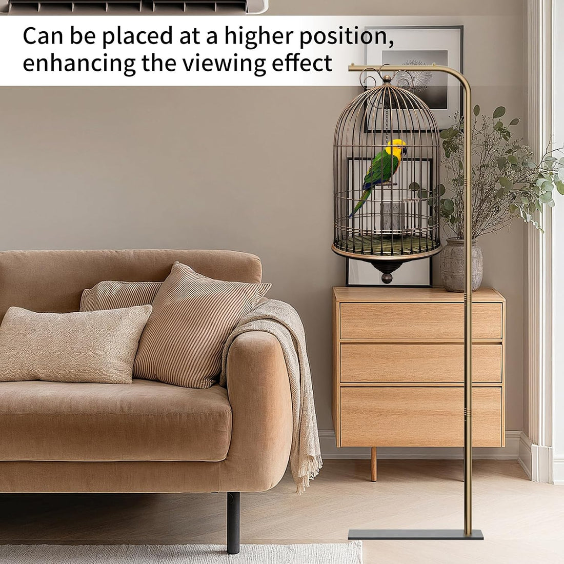 TBTFW 67 Inch High Hanging Bird Cage Stand