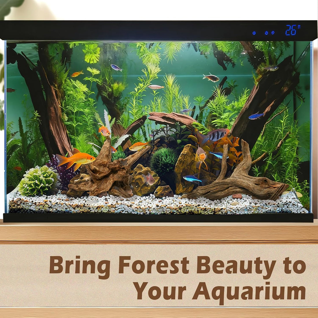 3PCS 8" Natural Driftwood Each Unique for Aquarium & Reptile Tank