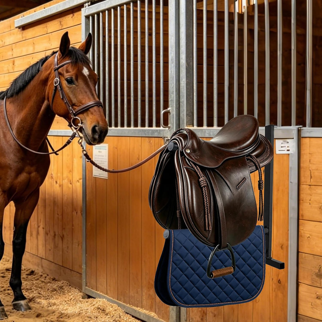 2 Pack Portable Saddle Rack,Heavy Duty Removable Saddle Rack Stand