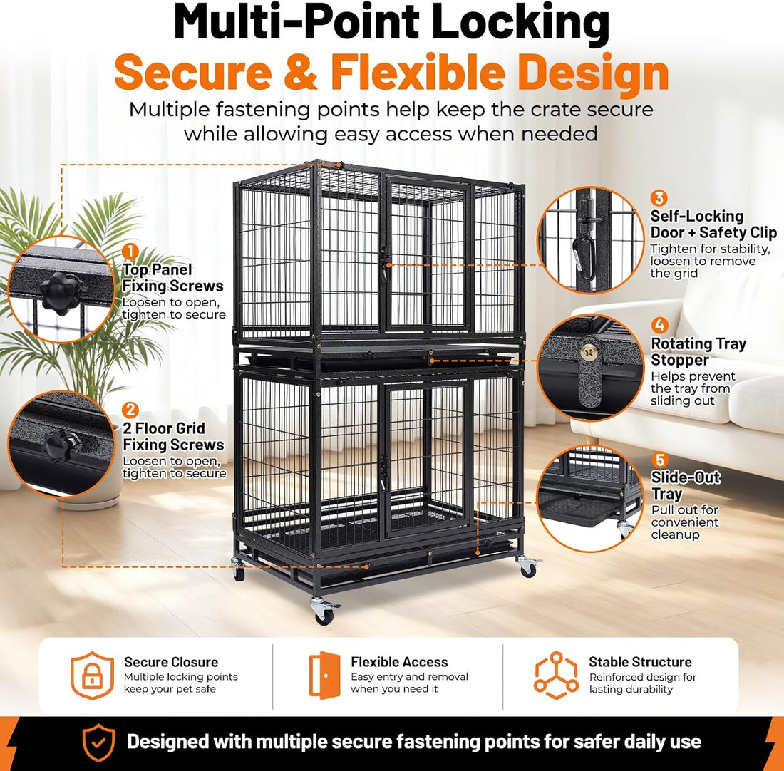 Homey Pet 31" Stackable Dog Crates