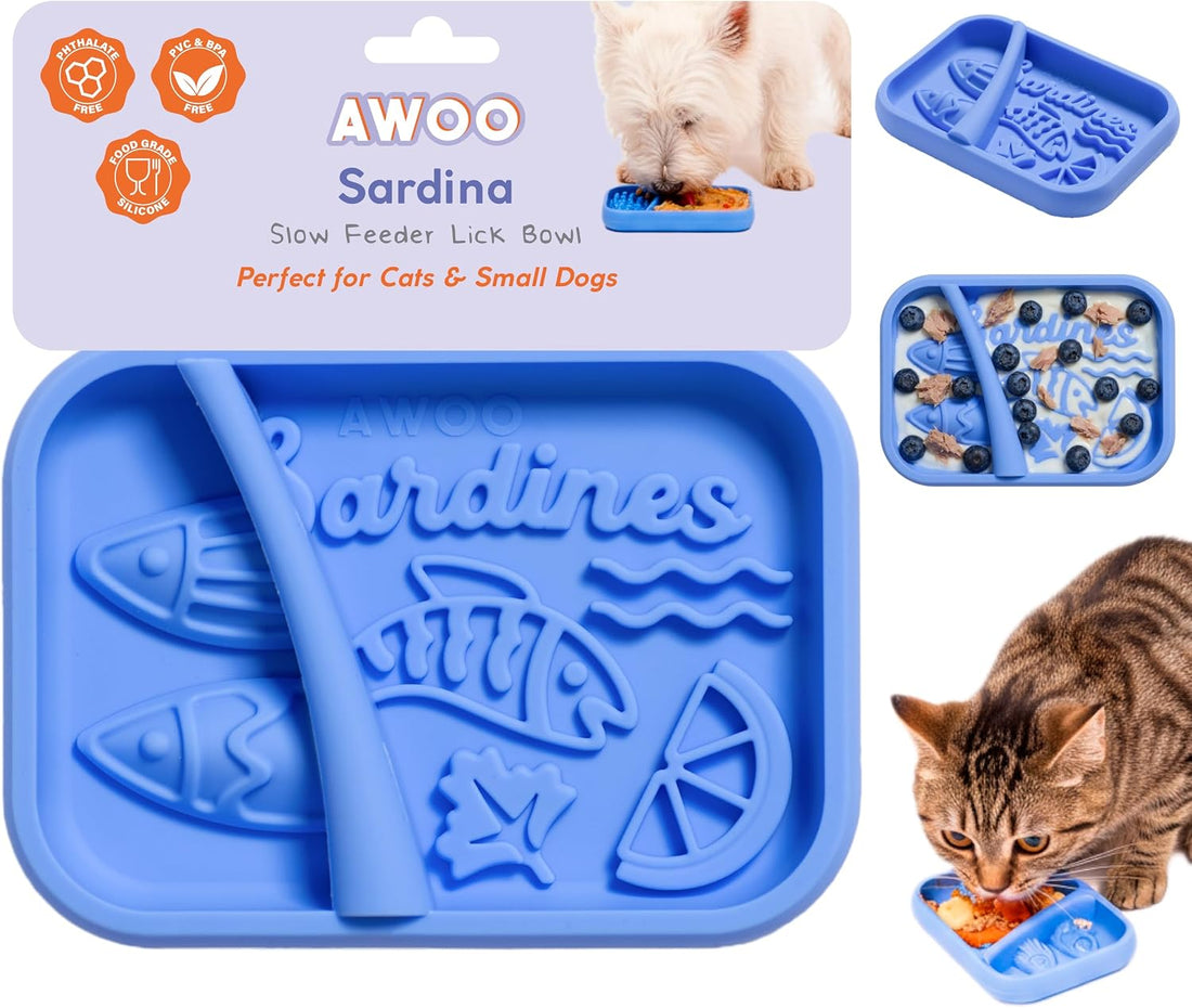 Sardina - Silicone Lick Mat + Slow Feeder for Cats & Small Dogs