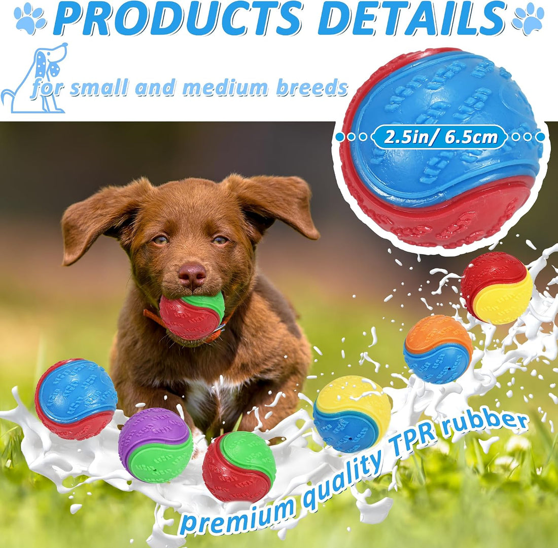 6Pcs Squeaky Dog Balls, Dog Toys Balls for Training