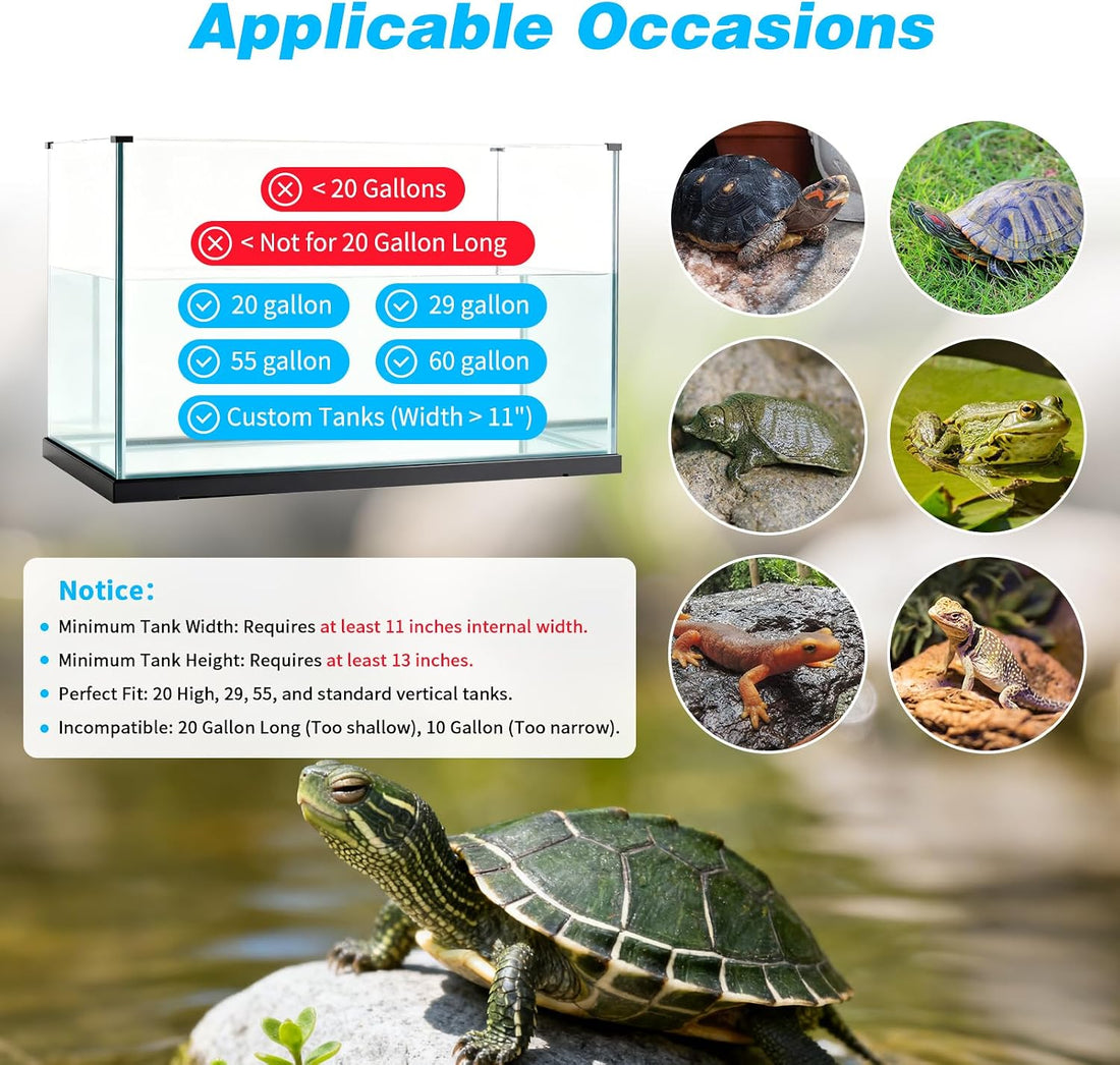 SKARUS Standing Turtle Basking Platform Ramp for 15-75 Gallon